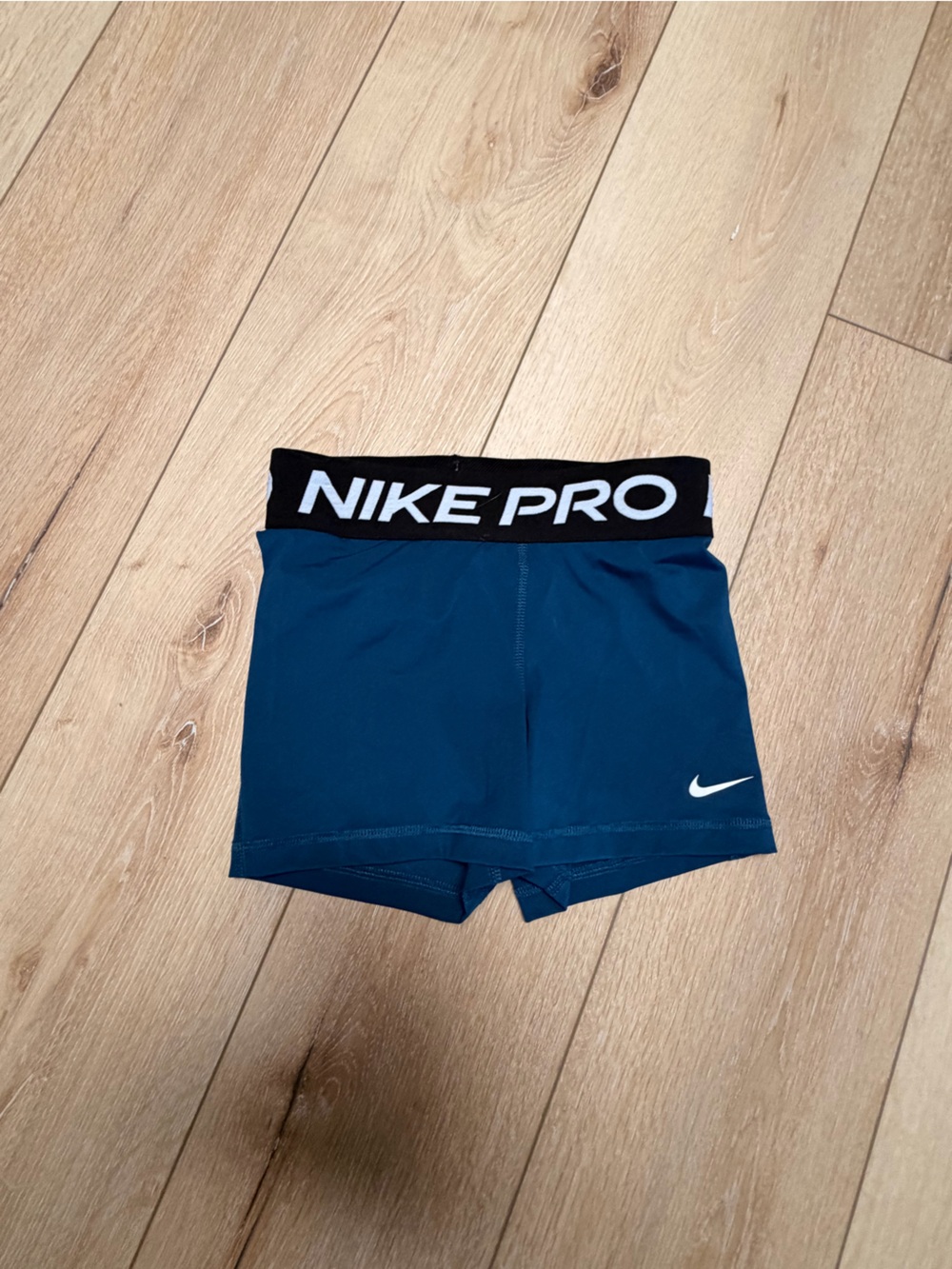 Nike Pro Women Compression Shorts - Teal with Black Waistband
